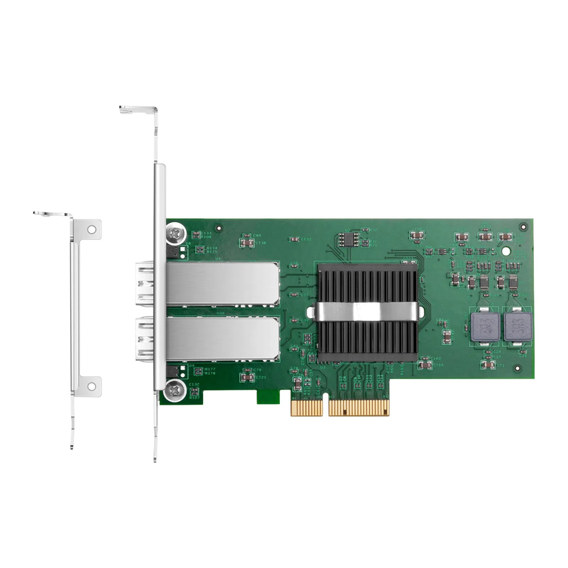 SFPS Intel I350-AM2 Based Ethernet Network Interface Card, 1G Dual-Port SFP, PCIe 2.0 x4, Comparable to Intel I350-F2, Tall&Short Bracket