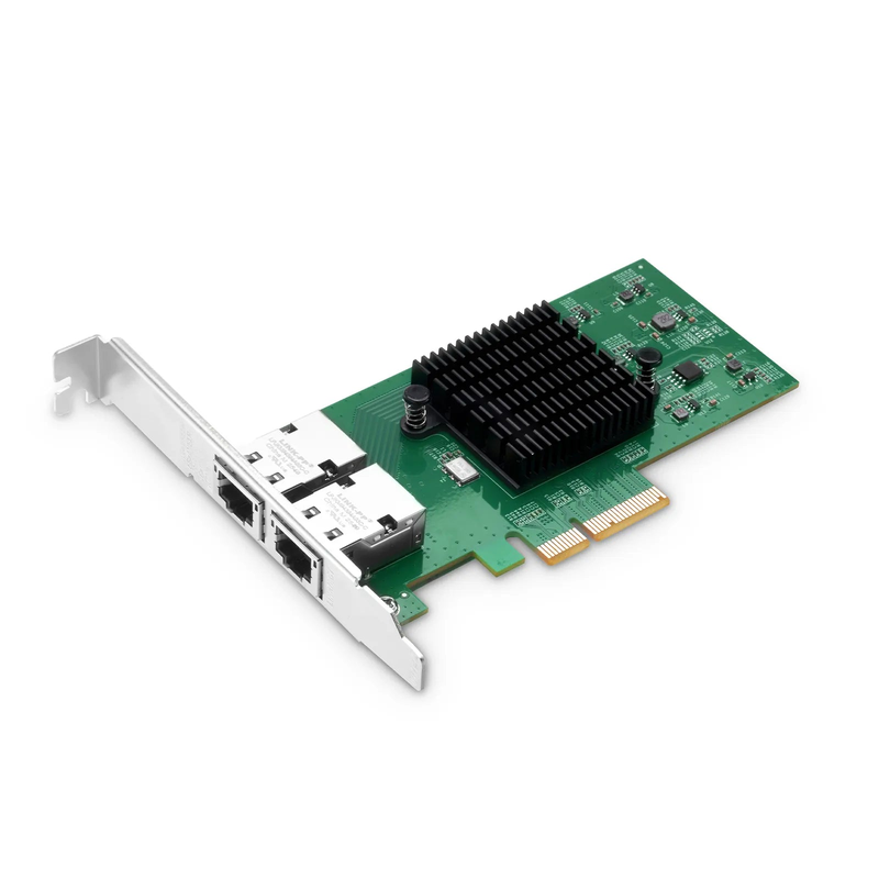SFPS Intel E610-XAT2 Based Ethernet Network Interface Card, 10G Dual-Port RJ45, PCIe 4.0 x4, Comparable to Intel E610-XT2, Tall&Short Bracket