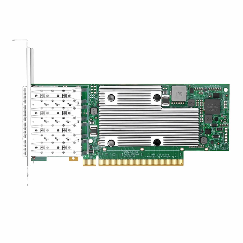 SFPS BroadcomA® BCM957504-P425G Ethernet Network Interface Card, P425G 25GbE Quad-port SFP28, PCIe 4.0 x16, Standard & Low Profile