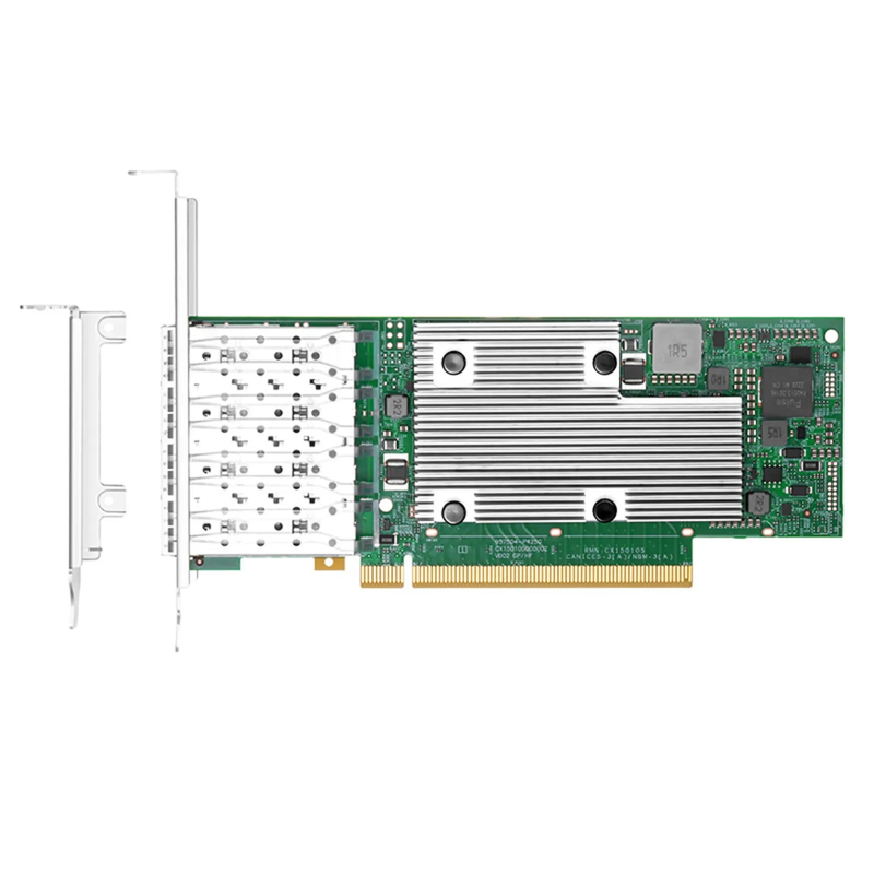 SFPS BroadcomA® BCM957504-P425G Ethernet Network Interface Card, P425G 25GbE Quad-port SFP28, PCIe 4.0 x16, Standard & Low Profile