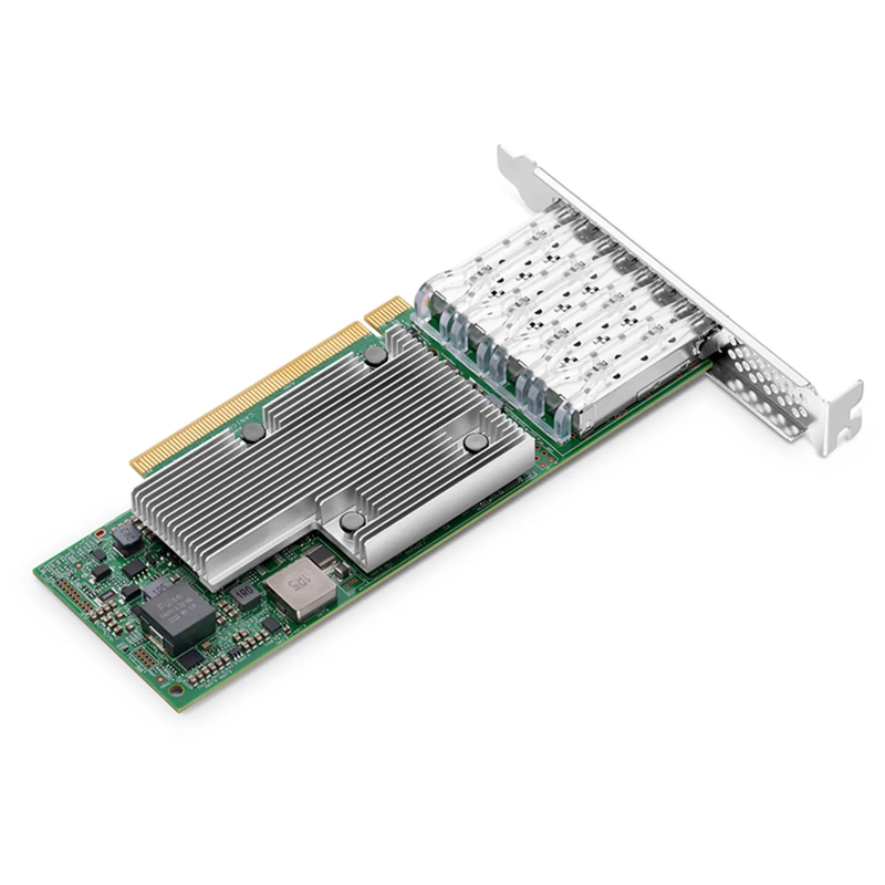 SFPS BroadcomA® BCM957504-P425G Ethernet Network Interface Card, P425G 25GbE Quad-port SFP28, PCIe 4.0 x16, Standard & Low Profile