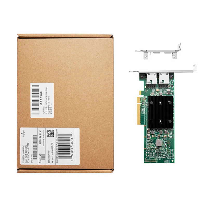 SFPS BroadcomA® BCM957412A4120AC Ethernet Network Interface Card, P210P 10GbE Dual-port SFP+, PCIe 3.0 x8, Standard & Low Profile