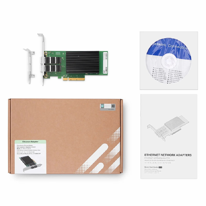 SFPS Intel E810-XXVAM2 Based Ethernet Network Interface Card, 25G Dual-Port SFP28, PCIe 4.0 x 8, Comparable to Intel E810-XXVDA2, Full Height&Low Profile