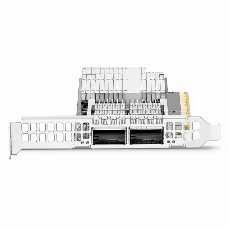 SFPS NVIDIA Mellanox MCX755106AS-HEAT ConnectXA®-7 InfiniBand & Ethernet Adapter Card 200GbE/NDR200, Dual-Port QSFP112, PCIe 5.0 x16, with x16 PCIe Extension Option, Secure Boot, Tall&Short Bracket
