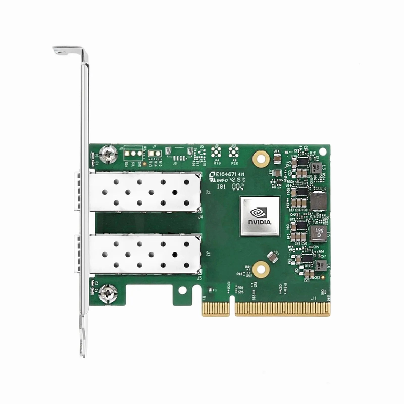 SFPS NVIDIA Mellanox MCX631102AS-ADAT ConnectXA®-6 Lx EN Adapter Card, 25GbE Dual-Port SFP28, PCIe 4.0 x 8, Secure Boot, No Crypto, Tall&Short Bracket