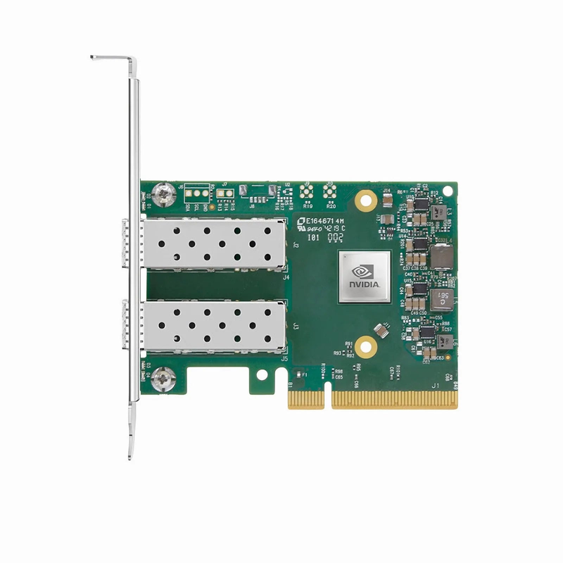 SFPS NVIDIA Mellanox MCX631102AN-ADAT ConnectXA®-6 Lx EN Adapter Card, 25GbE Dual-Port SFP28, PCIe 4.0 x 8, Tall&Short Bracket