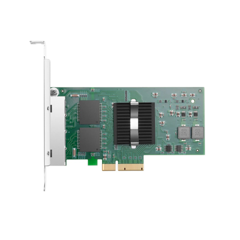 SFPS Intel I350-AM4 Based Ethernet Network Interface Card, 1G Quad-Port RJ45, PCIe 2.0 x4, Comparable to Intel I350-T4V2, Tall&Short Bracket