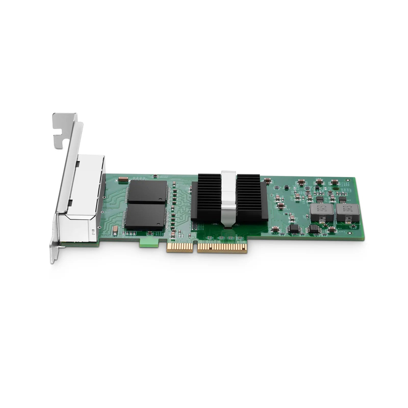 SFPS Intel I350-AM4 Based Ethernet Network Interface Card, 1G Quad-Port RJ45, PCIe 2.0 x4, Comparable to Intel I350-T4V2, Tall&Short Bracket
