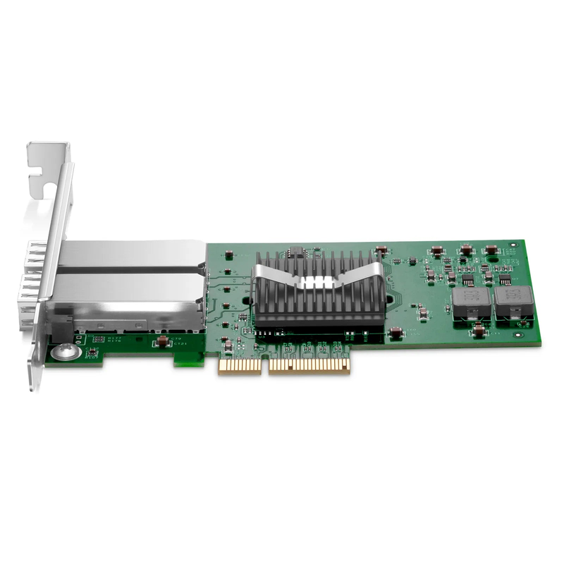 SFPS Intel I350-AM2 Based Ethernet Network Interface Card, 1G Dual-Port SFP, PCIe 2.0 x4, Comparable to Intel I350-F2, Tall&Short Bracket