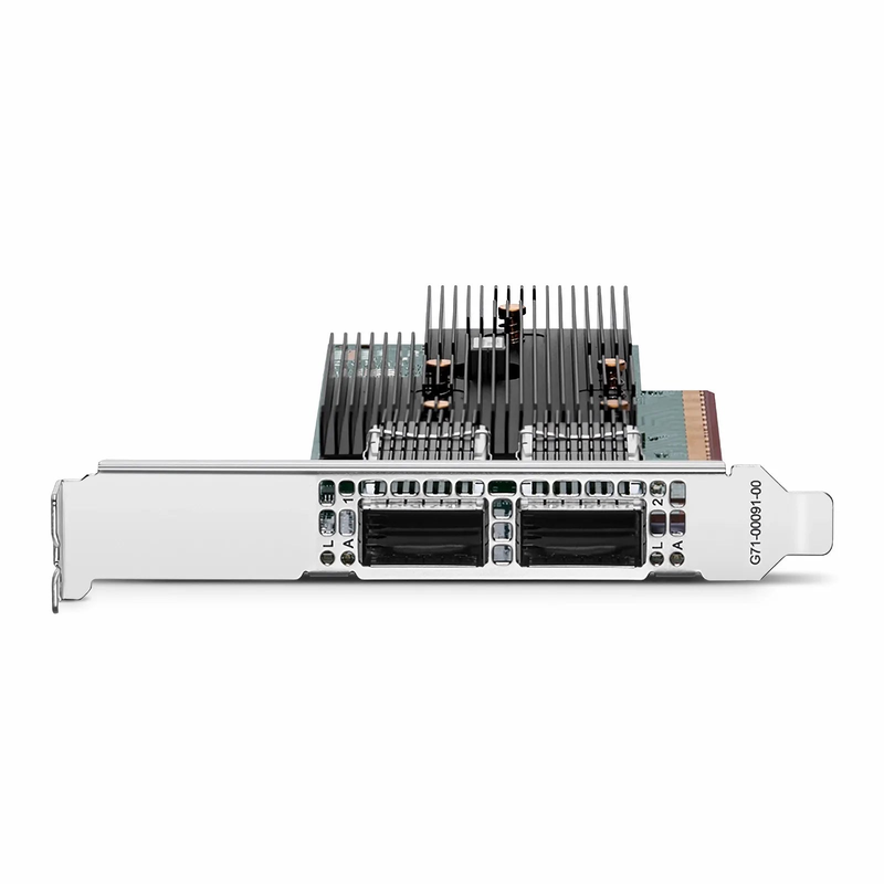 SFPS BroadcomA® BCM957608-P2200GQF00 Ethernet Network Interface Card, 200G Dual-Port QSFP112, PCIe 5.0 x 16, Standard & Low Profile