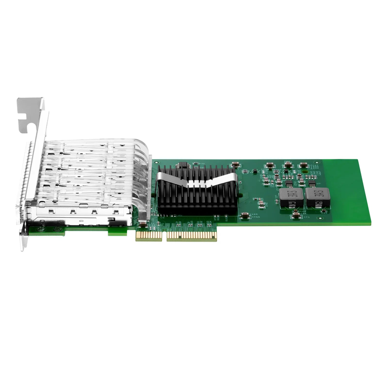 SFPS Intel I350-AM4 Based Ethernet Network Interface Card, 1G Quad-Port SFP, PCIe 2.0 x4, Comparable to Intel I350-F4, Tall&Short Bracket