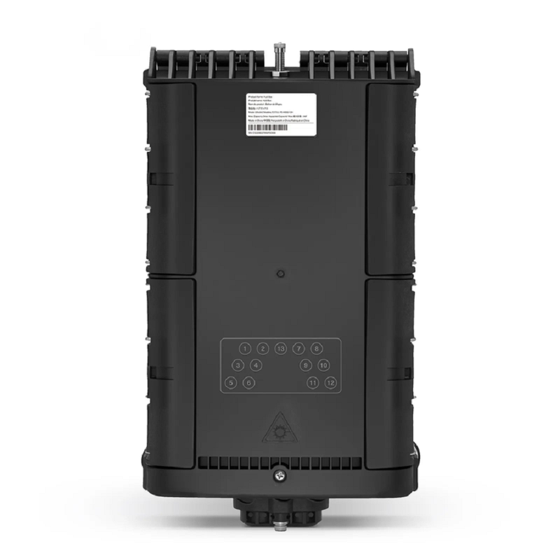 SFPS Universal Pre-Terminated Hub Box for Quick ODN, 1 Uncut Port, 8 SC/APC Adapters, Mechanical Seal, Supports 1:2/1:4/1:8 Mini Splitters, PP+GF, IP65, Wall/Pole/Aerial Mount, Indoor/Outdoor