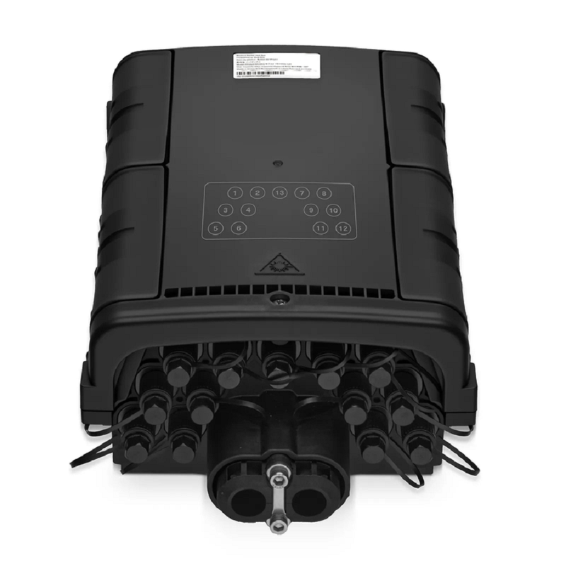 SFPS Fully Pre-Terminated Fiber Distribution Hub Box for Quick ODN, 1 Uncut Port, 13 SC/APC Hardened Adapters, Mechanical Seal, Supports 1:2/1:4/1:8 Mini Splitters, PP+GF, IP68, Wall/Pole/Aerial Mount, Indoor/Outdoor