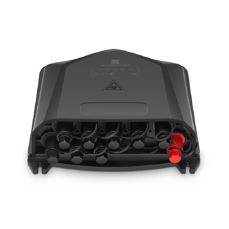 SFPS Fully Pre-Terminated End Box for Quick ODN, 9 ports, Hot-Melting (Non-open), 1x 8 splitter, SC Hardened Adapter, Insertion Loss 10.8dB, Return Loss 55dB, PP+GF, IP68, Wall/Pole/Aerial, Indoor/Outdoor