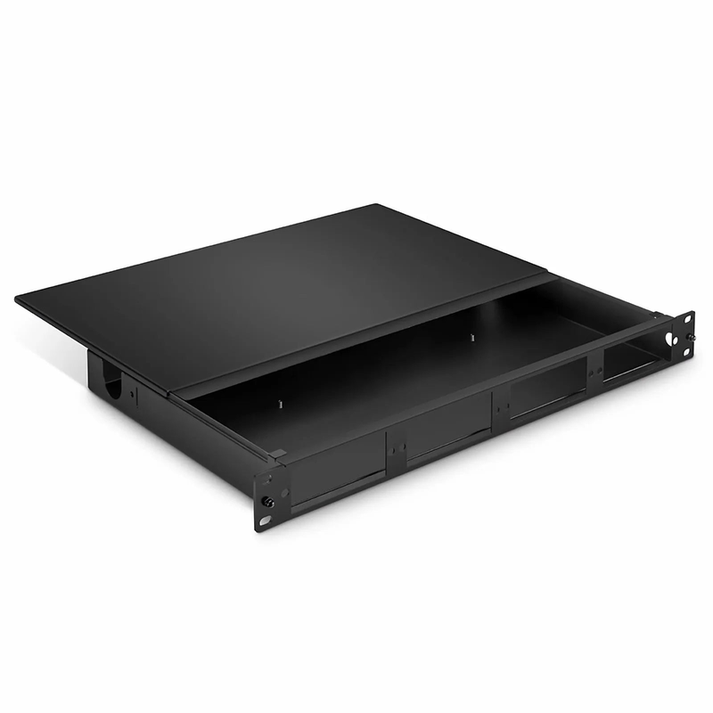 SFPS FHD High Density 1U Rack Mount Enclosure Unloaded, Tool-less Removable Top Cover, Holds up to 4 x FHD Cassettes, Panels, or Splice Trays, 144 Fibers (LC)