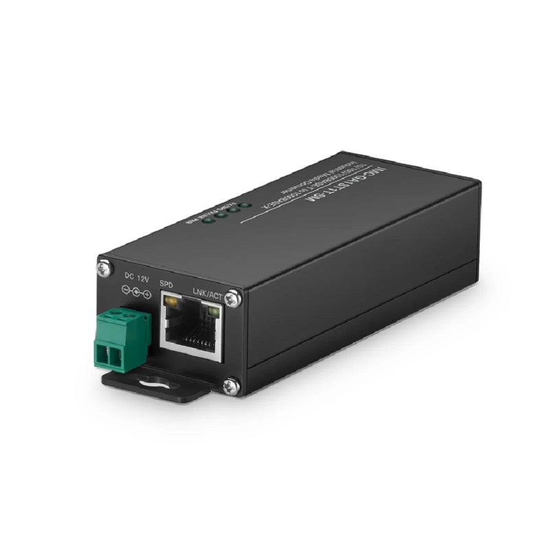 SFPS Mini Industrial Unmanaged 1x 10/100/1000Base-T RJ45 to 1x 1000Base-X Single Mode ST 1310nm 20km Gigabit Ethernet Media Converter, American Plug Standard