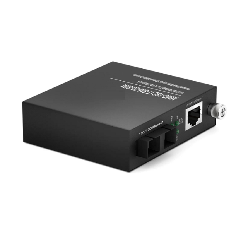 SFPS Managed 1x 10/100/1000Base-T RJ45 to 1x 100/1000Base-X SFP Gigabit Ethernet Media Converter, Slide-in Module, American Plug Standard