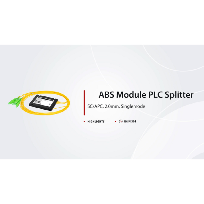 SFPS 1 x 16 PLC Fiber Splitter, Splice/Pigtailed ABS Module, 2.0mm, SC/APC, Singlemode