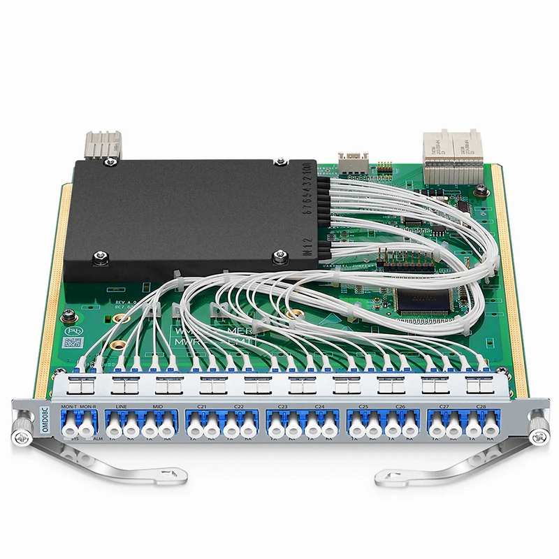 SFPS Customized 8 Channels Active DWDM Mux Demux, 100GHz, with Monitor Port and Cascade Port, LC/UPC, Dual Fiber, MS8100 Plug-in Module