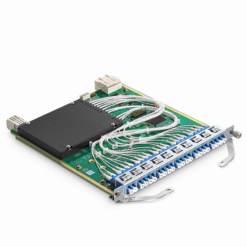 SFPS Customized 8 Channels Active DWDM Mux Demux, 100GHz, with Monitor Port and Cascade Port, LC/UPC, Dual Fiber, MS8100 Plug-in Module