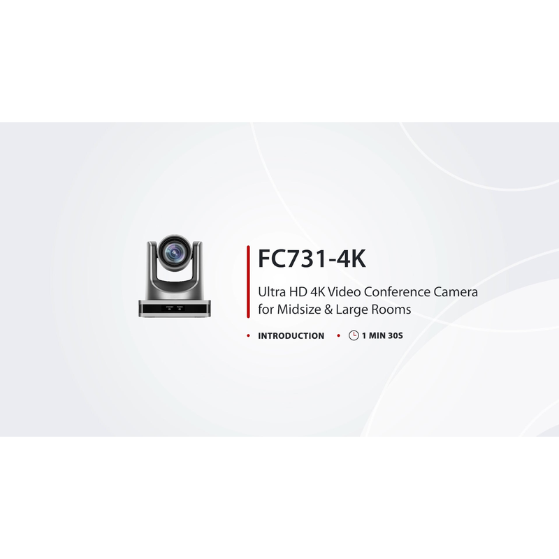 SFPS FC731-4K Ultra HD 4K Video Conference Camera for Midsize & Large Rooms, 12X Optical Zoom & PTZ