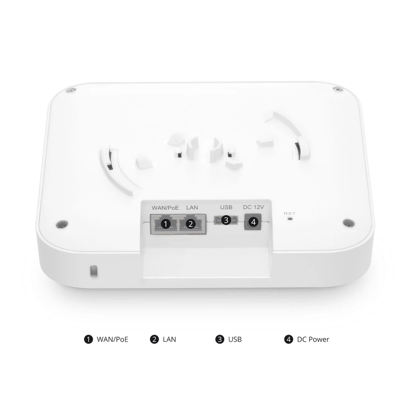 SFPS AP-N716, Wi-Fi 7 802.11be 9300 Mbps Indoor Access Point, Seamless Roaming & 2 x 2 MU-MIMO Three Radios, PicOSA®, Manageable via AmpCon-Campus (Without PoE Injector)
