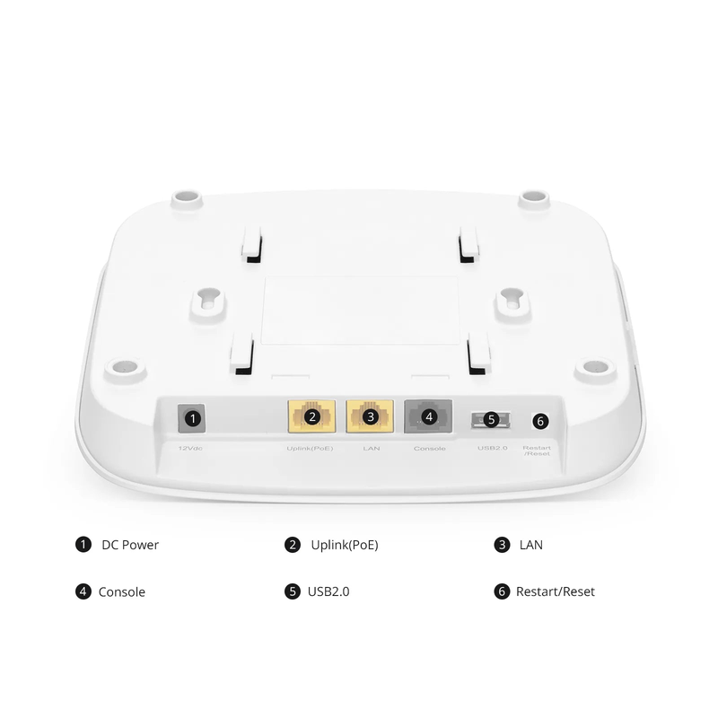 SFPS AP-N516, Wi-Fi 6 802.11ax 3000 Mbps Indoor Access Point, Seamless Roaming & 4 x 4 MU-MIMO Dual Radios, PicOSA®, Manageable via AmpCon-Campus (Without PoE Injector)