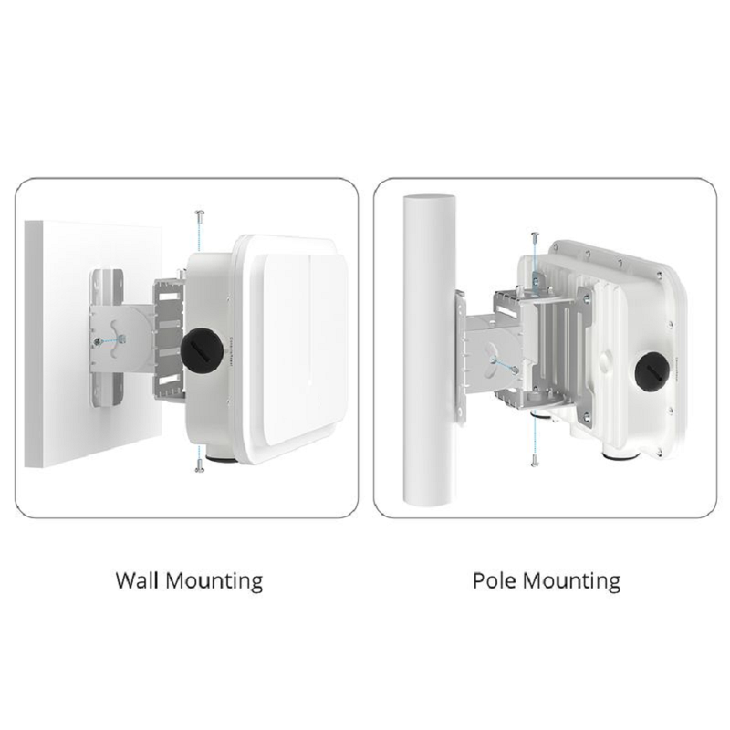 SFPS AP-T567, Cloud Managed Wi-Fi 6 802.11ax 2400 Mbps Outdoor Access Point, Seamless Roaming & 2 x 2 MU-MIMO Dual Radios, Built-in Directional Antenna, Manageable via Airware, Controller or Standalone (Without PoE Injector)