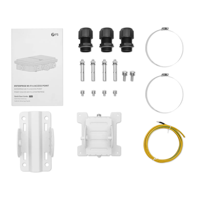 SFPS AP-T567, Cloud Managed Wi-Fi 6 802.11ax 2400 Mbps Outdoor Access Point, Seamless Roaming & 2 x 2 MU-MIMO Dual Radios, Built-in Directional Antenna, Manageable via Airware, Controller or Standalone (Without PoE Injector)