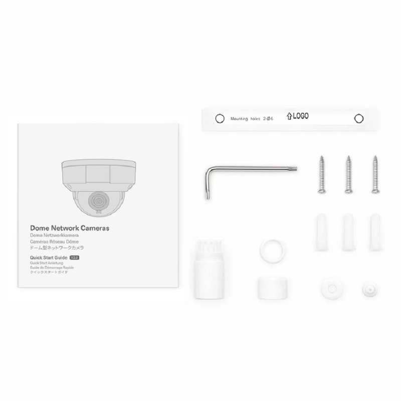 SFPS IPC301-5M-D Dome Camera, with 4.0mm Fixed Lens, 5MP Resolution, 98ft Night Vision, Smart Intrusion Prevention, IP67 & IK10 PoE Network Camera