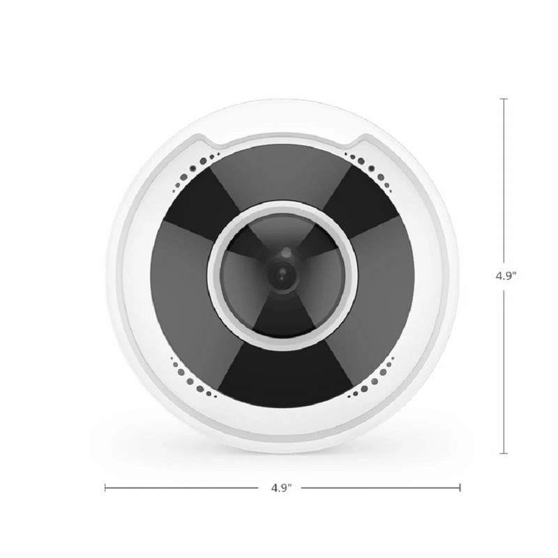 SFPS IPC301-5M-F Fisheye Camera, Fixed 5MP with Build-in Mic, 33ft Night Vision, IP66 & IK10 360A° Panoramic PoE Network Camera with 1.4mm Lens