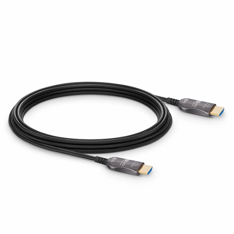 SFPS 25ft (7.6m) 4K 60Hz PVC High Speed HDMIA® Fiber Active Optical Cable (AOC) with Ethernet In Wall CL3 Rated