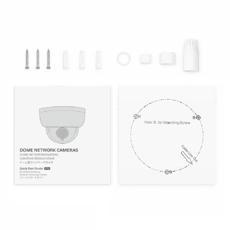 SFPS IPC104-2M-D, Full HD 2MP Dome Network Camera with Build-in Mic, 98ft Night Vision, IP67 & IK10 PoE Network Camera with Varifocal 2.8-12mm Lens