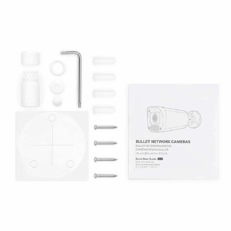 SFPS IPC201-8M-B Bullet Camera, with Fixed 2.8mm Lens, 8MP Resolution, Built-in Mic  Speaker, 98ft Night Vision, Smart Person/Vehicle Detection, IP67 PoE Network Camera