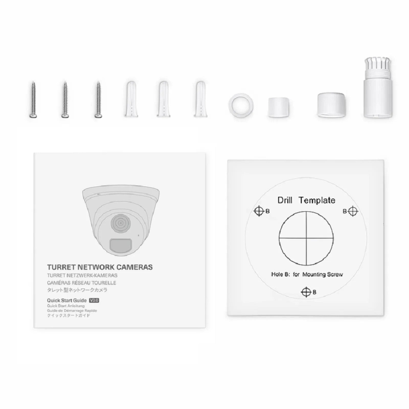 SFPS IPC104-5M-T, Super HD 5MP Turret Network Camera with Built-in Mic, 98ft Night Vision, IP67 Weatherproof, Smart Behavior Detection, PoE Network Camera with Varifocal 2.8-12mm Lens