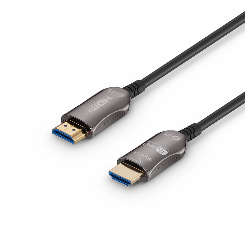 SFPS 131ft (40m) 4K 60Hz PVC High Speed HDMIA® Fiber Active Optical Cable (AOC) with Ethernet In Wall CL3 Rated