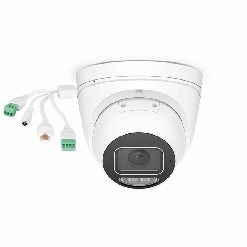 SFPS IPC501-FC-8M-T, 8MP Turret PoE Network Camera with Built-in Mic, 98ft Color Night Vision, Smart Intrusion Prevention, Deep Face Capture, IP67 & IK10 Rating, 2.8mm Fixed Lens