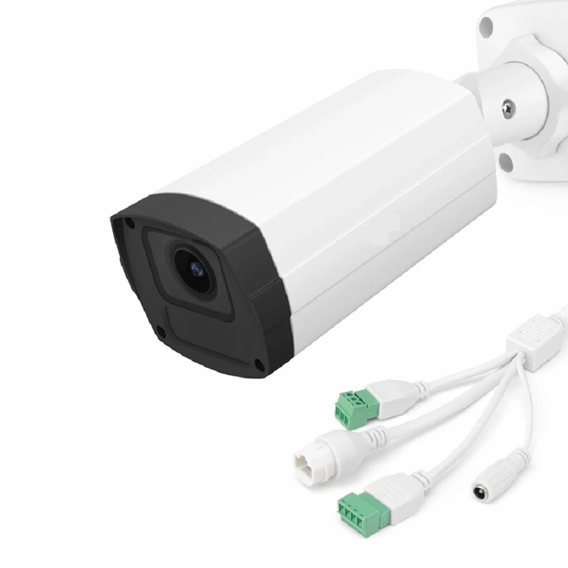SFPS IPC304-8M-B Bullet Camera, with 2.8 ~ 12mm Varifocal Lens, 8MP Resolution, Built-in Mic, 164ft Night Vision, Smart Intrusion Prevention, IP67 & IK10 PoE Network Camera