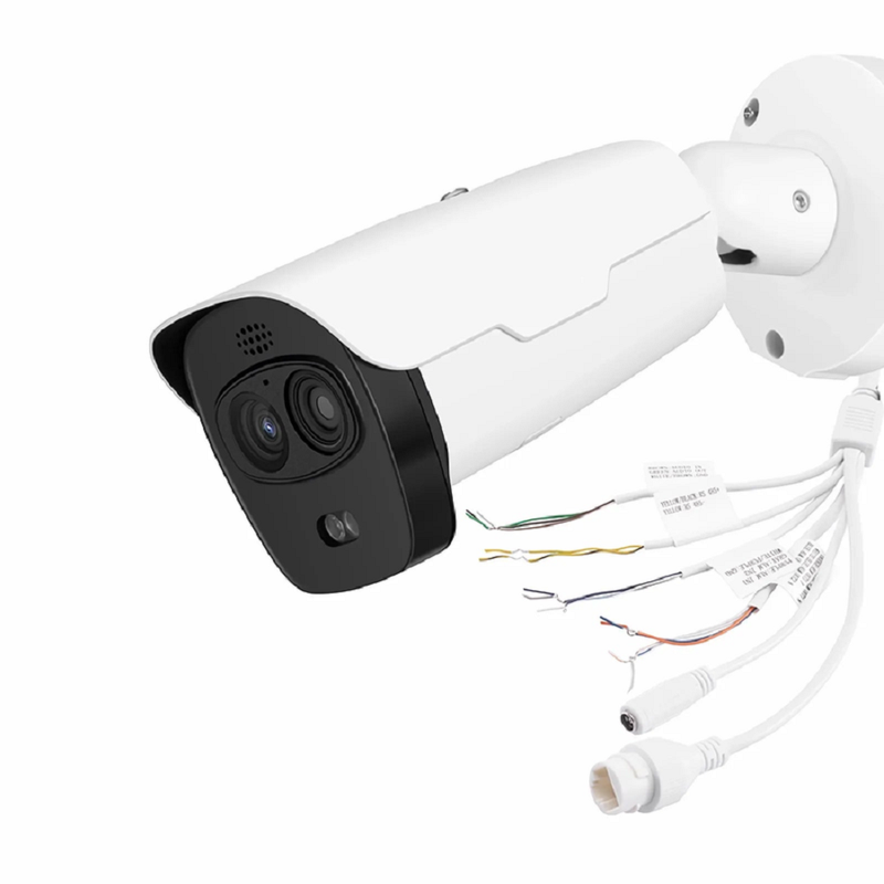 SFPS IPC701-4M-B, Super HD 4MP Thermal & Optical Dual-spectrum Bullet Network Camera with Build-in Mic, Smoke Detection, PoE Network Camera with Fixed 4.0mm Lens