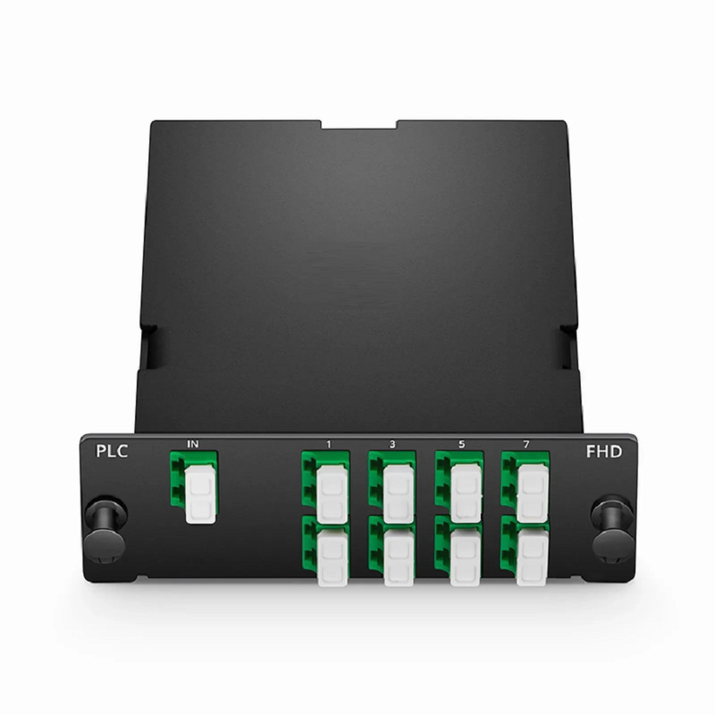 SFPS 1 x 8 PLC Fiber Splitter, Standard FHDA Cassette LC/APC, Singlemode, for Optical LAN