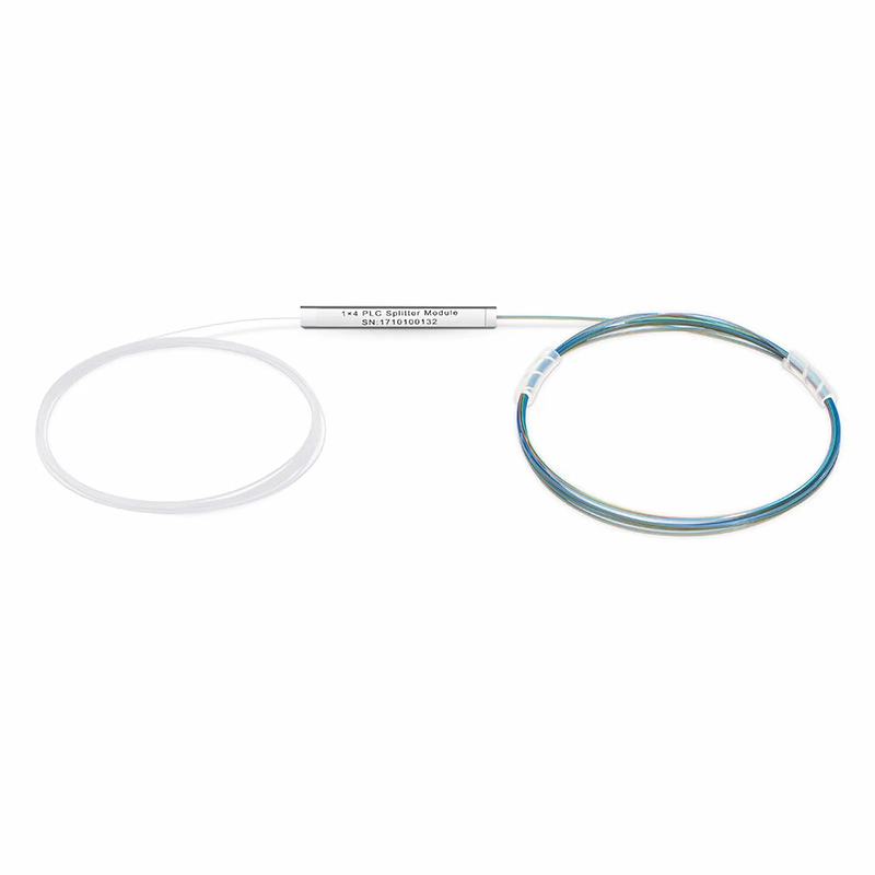 SFPS 1 x 4 PLC Fiber Splitter, Steel Tube, Bare Fiber 250m, No Connector, Singlemode