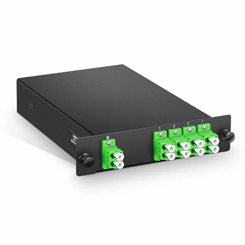 SFPS 1 x 8 PLC Fiber Splitter, Standard LGX Cassette, LC/APC, Singlemode