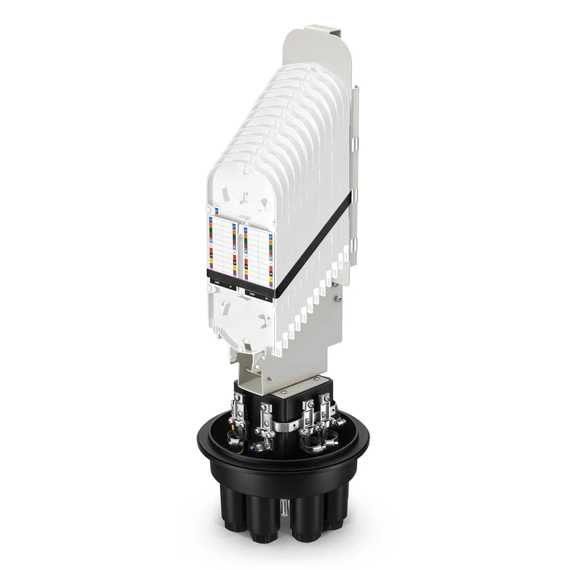 SFPS 288 Fibers 1In-6Out Dome Fiber Optic Splice Closure, Mechanical Seal, with 1 Pre-installed Fusion Splice Tray