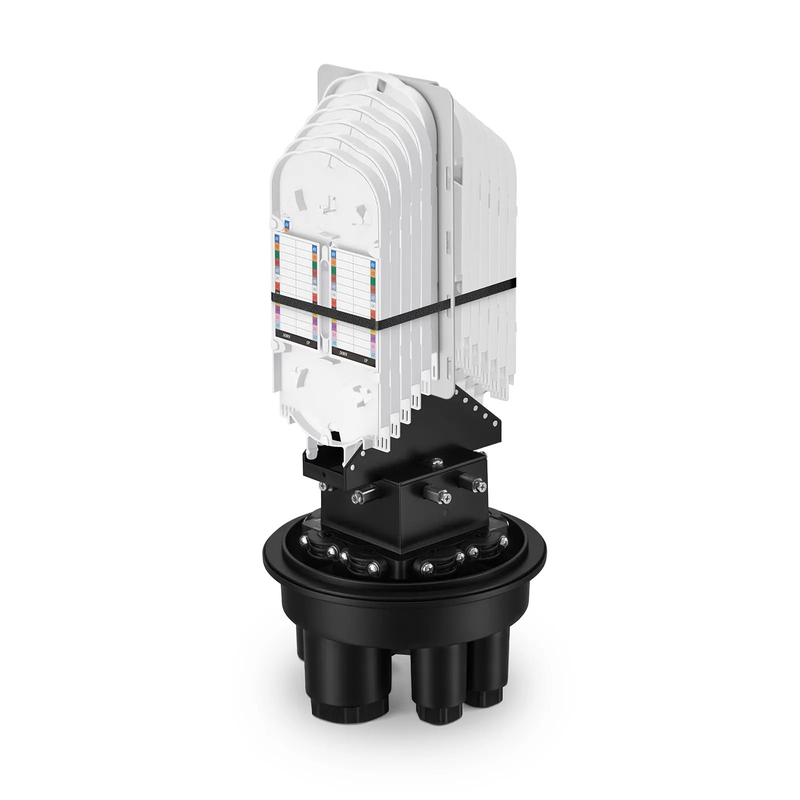 SFPS 240 Fibers 1In-4Out Dome Fiber Optic Splice Closure, Mechanical Seal, with 1 Pre-installed Fusion Splice Tray