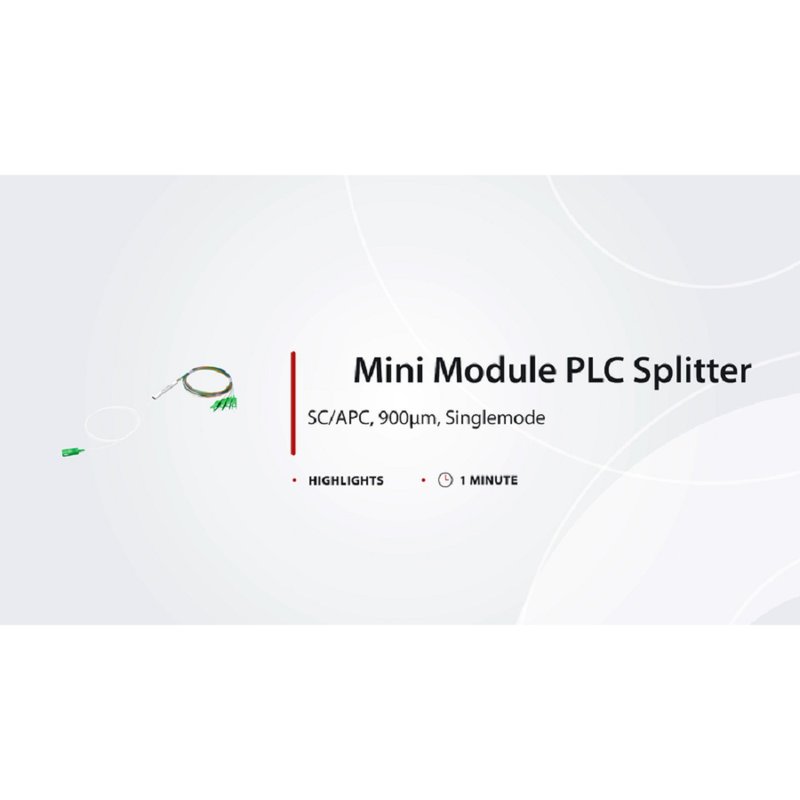 SFPS 1 x 4 PLC Fiber Splitter, Mini Module, 900m, SC/APC, Singlemode