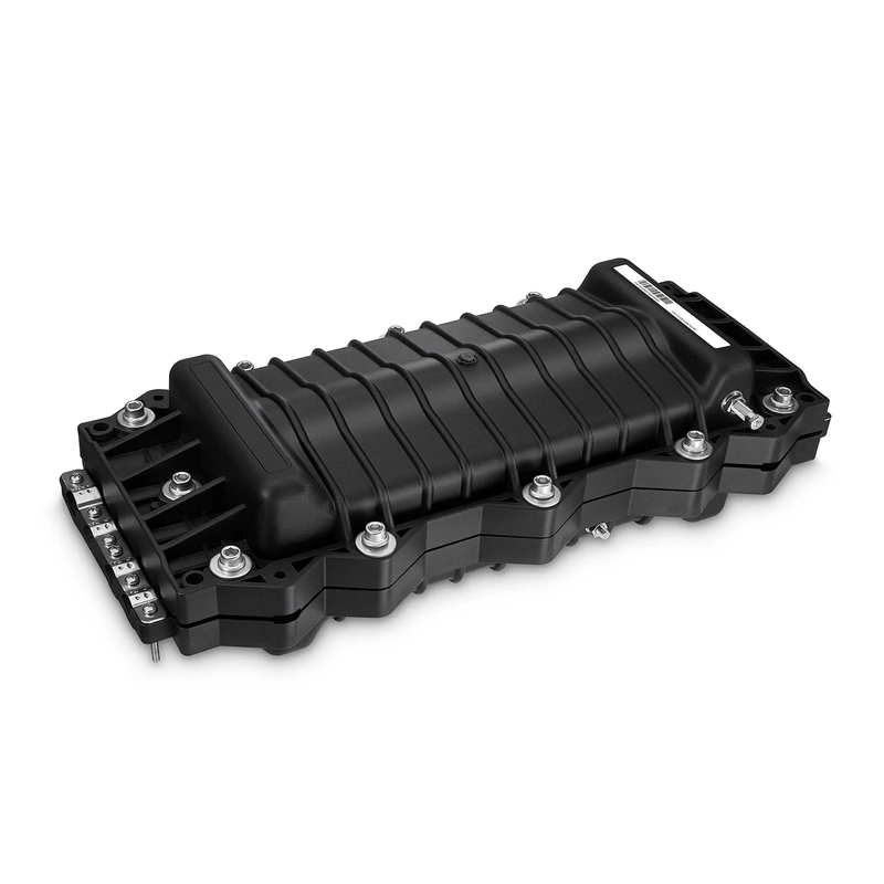 SFPS 144 Fibers 4In-4Out In-Line Fiber Optic Splice Closure, Mechanical Seal, with 1 Pre-installed Fusion Splice Tray