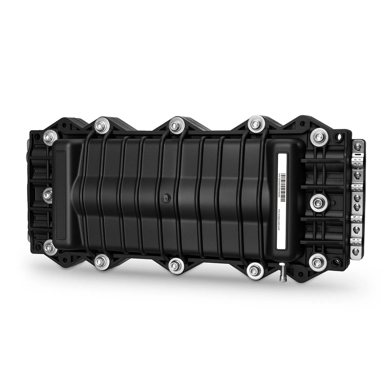 SFPS 144 Fibers 4In-4Out In-Line Fiber Optic Splice Closure, Mechanical Seal, with 1 Pre-installed Fusion Splice Tray