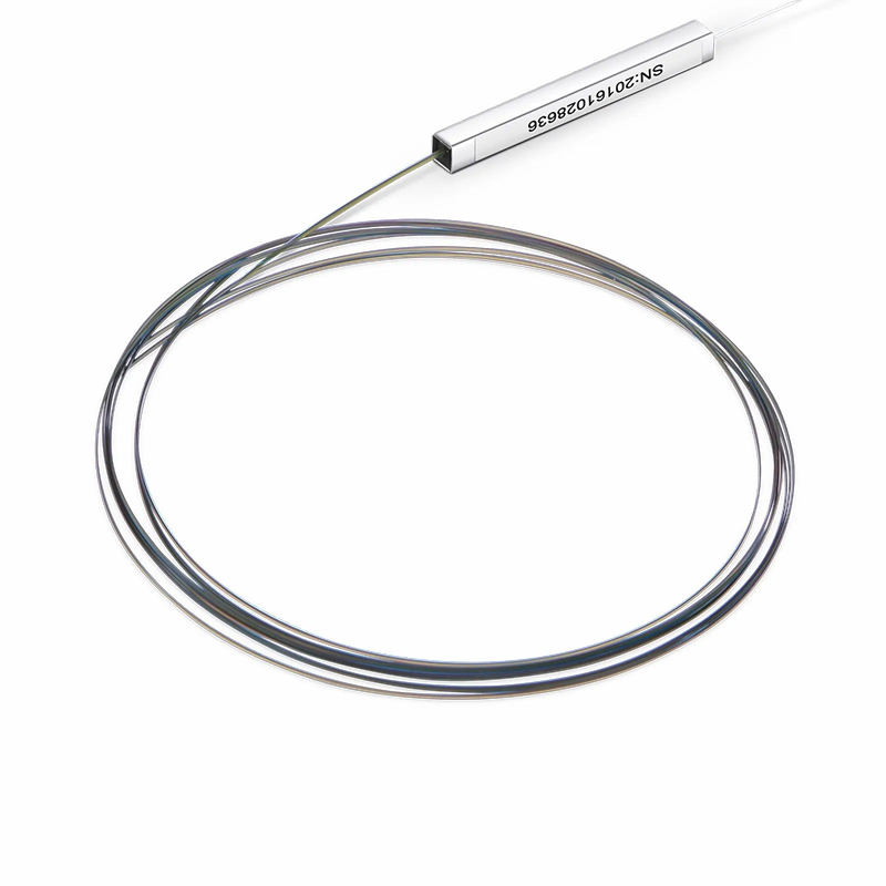 SFPS 1 x 8 PLC Fiber Splitter, Steel Tube, Bare Fiber 250m, No Connector, Singlemode