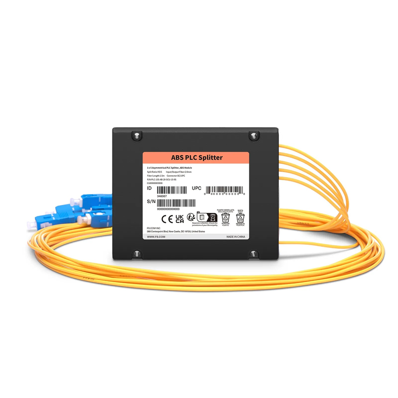 SFPS 1 x 5 Asymmetrical PLC Fiber Splitter, ABS Module, 95/5, 2.0mm, SC/UPC, Singlemode