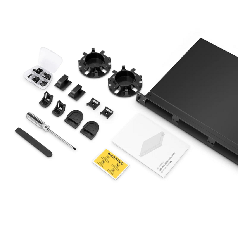 SFPS FHDA High Density 1U Rack Mount Enclosure Unloaded, Tool-less Removable Top Cover, Holds up to 4 x FHDA Cassettes, Panels, or Splice Trays, 144 Fibers (LC)